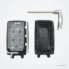 Coque de clé pliante pour Land Rover Range Rover Evoque, Jaguar XF, XK - coque démontée montrant l'intérieur et la lame
