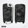 Coque de clé pliante pour Nissan Sentra, Versa, Altima, Qashqai, lame NSN14 - coque ouverte, mécanisme interne des deux côtés