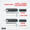 Coque de clé pliante pour Peugeot 207, 307, 407, Citroën C4, lame VA2 ou HU83 - comparaison des références et formes de lame