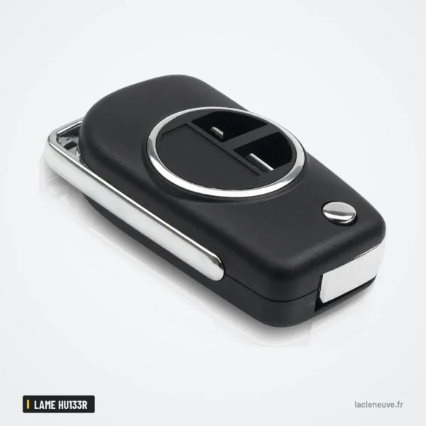 Coque de clé pliante pour Suzuki Grand Vitara, Swift, SX4, Jimny, lame HU133R - lame dépliée, vue de profil