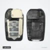 Coque de clé pliante pour Toyota Corolla, Camry, RAV4, Avensis, lame TOY43 - coque ouverte avec circuit et pile