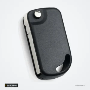 Coque de clé pliante pour Volkswagen, lame HU66 non coupée - clé pliée fermée, vue de profil