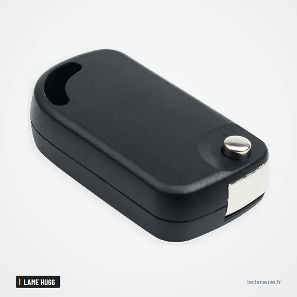 Coque de clé pliante pour Volkswagen, lame HU66 non coupée - clé pliée fermée, vis apparente
