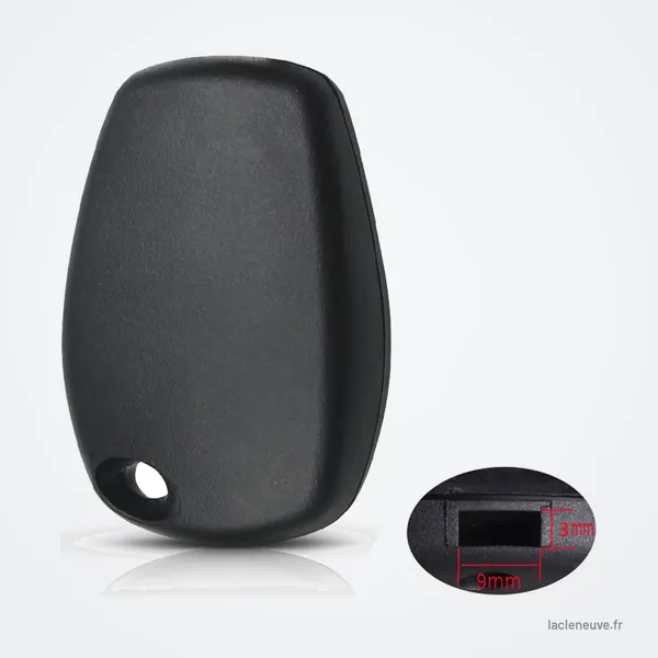 Coque de clé pour Renault Clio, Twingo, Dacia Logan, Duster - coque avec détail agrandi d'un coin
