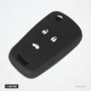 Coque de clé en silicone 3 boutons pour Chevrolet Cruze (2009-2014) - vue de face, boutons visibles
