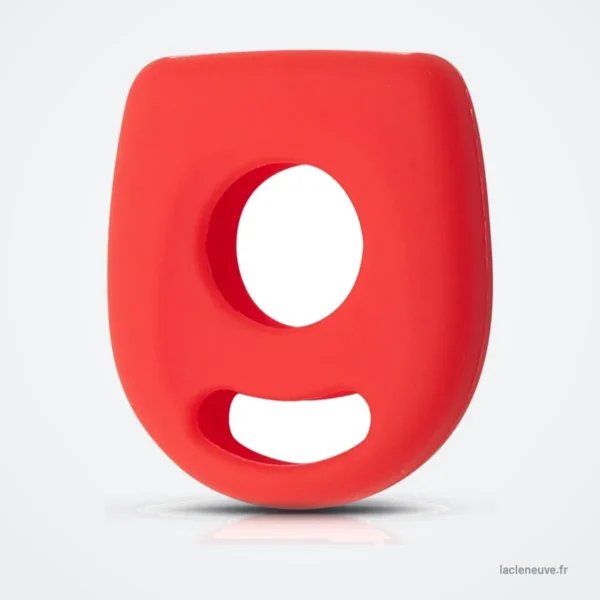 Coque de clé en silicone pour Volkswagen Golf, Passat, Seat Ibiza, Skoda Octavia - coque rouge seule, vue de face