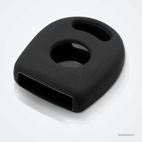 Coque de clé en silicone pour Volkswagen Golf, Passat, Seat Ibiza - coque noire seule, vue de profil avec fente