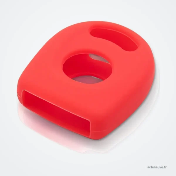 Coque de clé en silicone pour Volkswagen Golf, Passat, Seat Ibiza - coque rouge seule, vue de profil avec fente