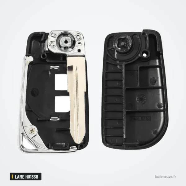 Coque de clé pour Suzuki Swift, Vitara, SX4, Liana, lame HU133R ou SZ11R - coque démontée, intérieur et dos séparés