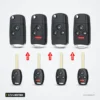 Coque de clé télécommande 2/3/4 boutons pour Honda Civic, CR-V, Accord - quatre versions, lame sortie, flèches de montage