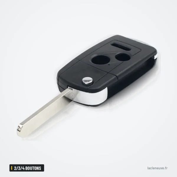 Coque de clé télécommande 2/3/4 boutons pour Honda Civic, CR-V, Accord, Jazz - lame sortie, deux boutons