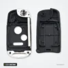 Coque de clé télécommande 2/3/4 boutons pour Honda Civic, CR-V, Accord, Jazz - coque vide ouverte, vue intérieure