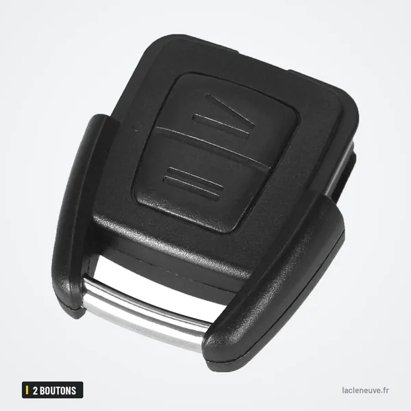 Coque de clé télécommande 2 boutons pour Opel Astra, Zafira, Omega, Vectra - coque fermée, deux boutons sans lame