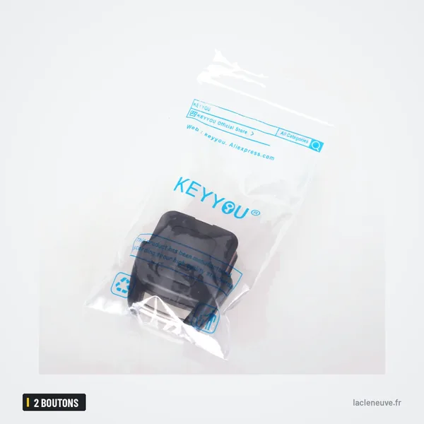 Coque de clé télécommande 2 boutons pour Opel Astra, Zafira, Omega, Vectra - pièces emballées dans un sachet plastique