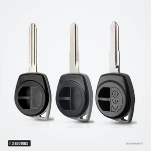 Coque de clé télécommande 2 boutons pour Suzuki Swift, Vitara, SX4, Ignis - trois coques différentes côte à côte Coque de clé télécommande 2 boutons pour Suzuki Swift, Vitara, SX4, Ignis - trois coques différentes côte à côte
