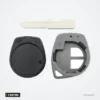Coque de clé télécommande 2 boutons pour Suzuki Swift, Vitara, SX4, Ignis - coque ouverte grise, mécanisme visible