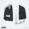 Coque de clé télécommande 3 boutons pour BMW Série 1, 2, 7, X5, X6 - intérieur ouvert, mécanisme et lame visibles
