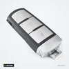 Coque de clé télécommande 3 boutons pour Volkswagen Passat B5, B6, B7, CC - vue de profil, trois boutons arrondis