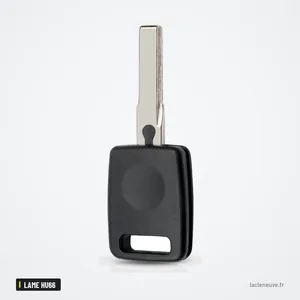 Coque de clé télécommande pour Audi A3, A4, A6, A8, lame HU66 - vue de profil, lame orientée vers le haut
