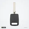 Coque de clé télécommande pour Audi A3, A4, A6, A8, lame HU66 - tête de clé vue de face, lame droite en dessous