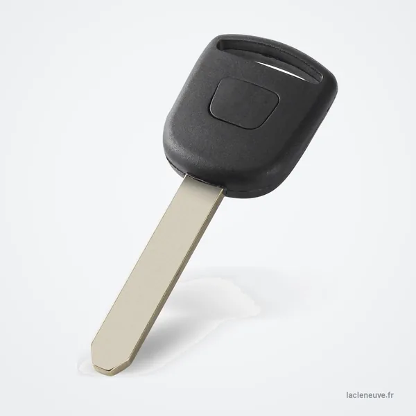 Coque de clé transpondeur pour Honda CR-V, Accord, Civic, sans puce - tête ovale avec lame, vue de face