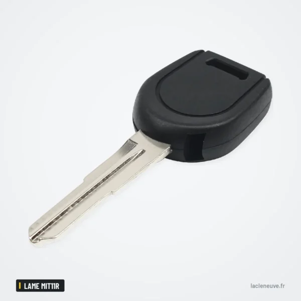 Coque de clé transpondeur pour Mitsubishi Eclipse, Galant, lame MIT11R - tête de clé arrondie, vue de face avec lame