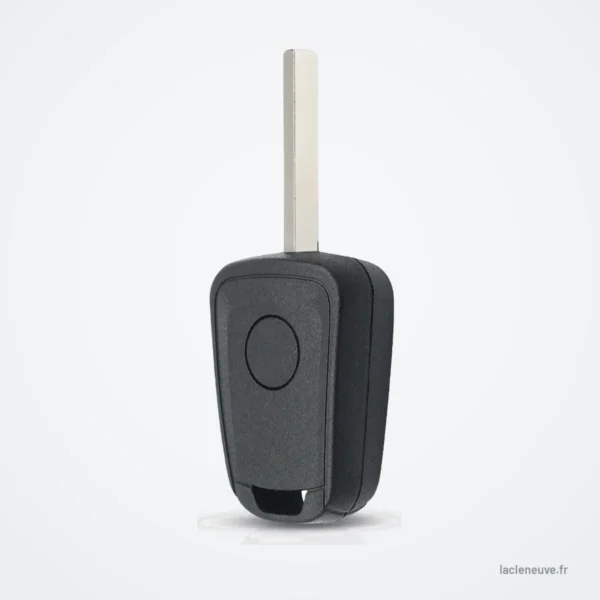 Coque de clé à transpondeur pour Opel Corsa, Astra, Vectra, Chevrolet Cruze - clé à lame déployée, bouton ovale