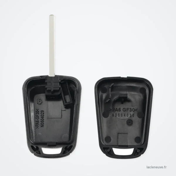 Coque de clé à transpondeur pour Opel Corsa, Astra, Vectra, Chevrolet Cruze - coque ouverte, deux moitiés vides