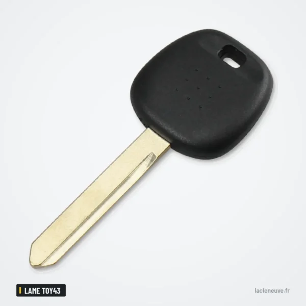 Coque de clé transpondeur pour Toyota RAV4, Corolla, Camry, Yaris, lame TOY43 - tête de clé sans bouton, lame visible