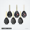 Coque de clé vierge 2 à 4 boutons pour Toyota Corolla, Camry, RAV4, lame TOY43 - plusieurs têtes de clé alignées