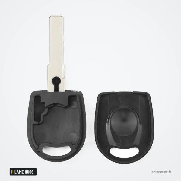 Coque de clé pour Volkswagen Passat B5, Golf, Polo, Seat, Skoda, lame HU66 - coque démontée en deux parties