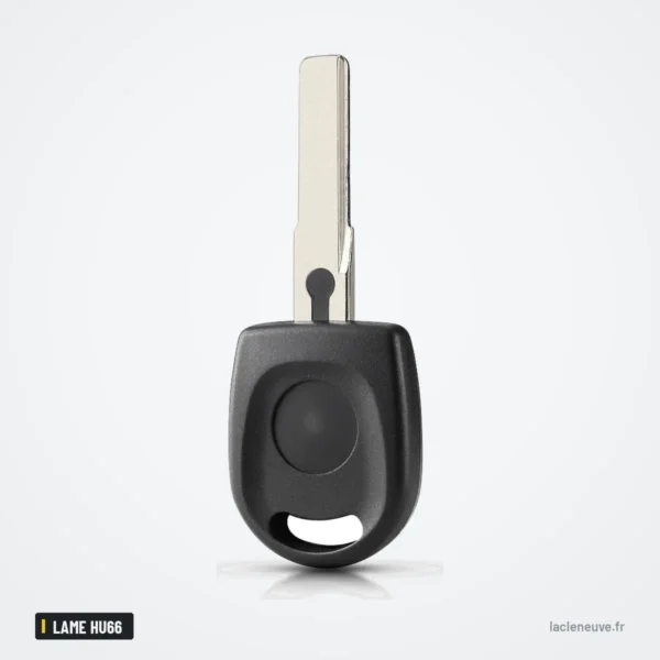 Coque de clé pour Volkswagen Passat B5, Golf, Polo, Seat, Skoda, lame HU66 - tête de clé avec lame, vue avant