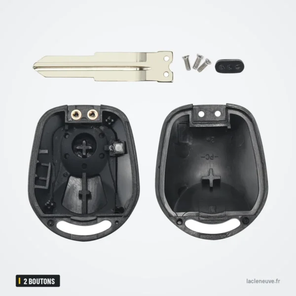 Coque de protection en silicone 2 boutons pour SsangYong Actyon, Kyron, Rexton - pièces détachées, lame, vis et bouton