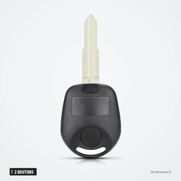 Coque de protection en silicone 2 boutons pour SsangYong Actyon, Kyron, Rexton - lame lisse, vue de face rapprochée