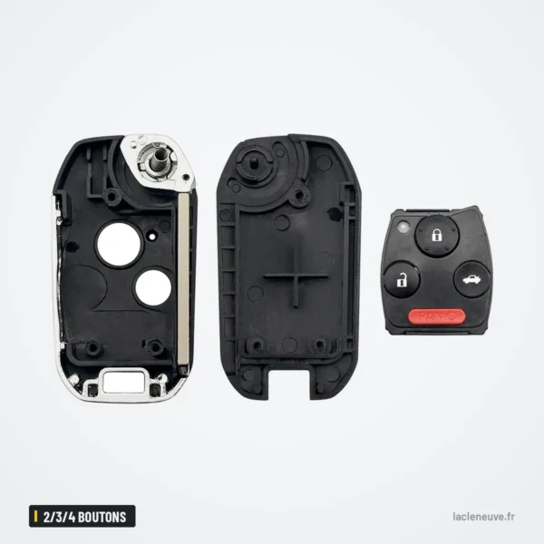 Coque de télécommande 2/3/4 boutons pour Honda Accord, Civic, CR-V, Jazz - pièces détachées et télécommande assemblée