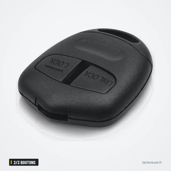Coque de télécommande 2/3 boutons pour Mitsubishi Lancer, Grandis, Outlander - coque ovale vue de dos