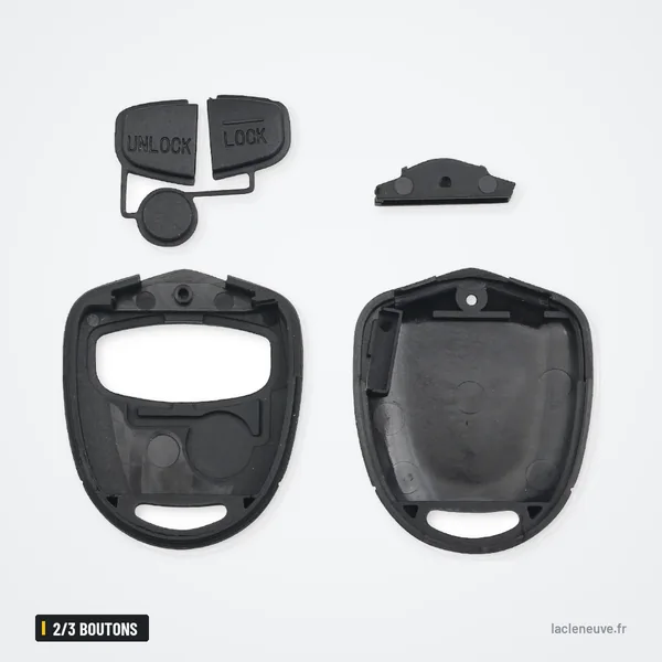 Coque de télécommande 2/3 boutons pour Mitsubishi Lancer, Grandis, Outlander - coque démontée en trois parties