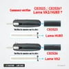 Coque de télécommande 2/3 boutons pour Peugeot 207, 307, 407, lame HU83 - schéma comparatif des références et lames