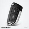 Coque de télécommande 2/3 boutons pour Peugeot 207, 307, 407, lame HU83 - lame repliée contre le boîtier