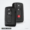 Coque de télécommande 2/3 boutons pour Toyota Prius, Corolla, lame vierge - deux télécommandes côte à côte, vue de face