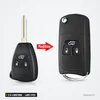 Coque de télécommande 2 à 4 boutons pour Chrysler, Dodge, Jeep, lame CY22 - comparaison avant et après transformation