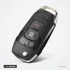 Coque de télécommande 2 à 4 boutons pour Ford Fiesta, Focus, Mondeo, Kuga - coque fermée, lame rentrée, vue de face