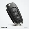 Coque de télécommande 2 à 4 boutons pour Ford Fiesta, Focus, Mondeo, Kuga - coque pliée, lame déployée, vue de profil
