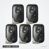 Coque de télécommande 2 à 4 boutons pour Lexus GS300, ES350, RX350, lame TOY48 - cinq versions alignées côte à côte