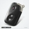 Coque de télécommande 2 à 4 boutons pour Lexus GS300, ES350, RX350, lame TOY48 - vue de face, bouton rouge visible