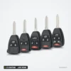 Coque de télécommande 2 à 6 boutons pour Jeep Wrangler, Dodge Ram, lame vierge - cinq télécommandes alignées côte à côte