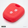 Coque de télécommande 2 boutons pour Citroën C1, C3, Peugeot 206, 307 - coque rouge seule, vue de trois quarts