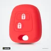Coque de télécommande 2 boutons pour Citroën C1, C3, Peugeot 206, 307 - coque rouge seule, vue de face
