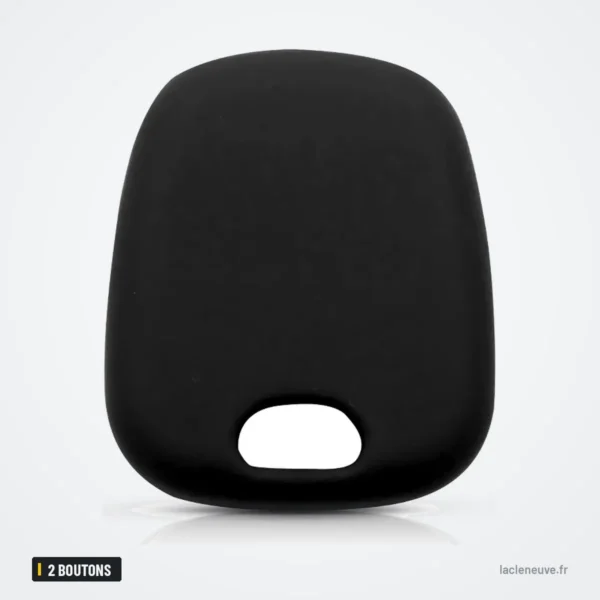 Coque de télécommande 2 boutons pour Citroën C1, C3, Peugeot 206, 307 - dos de la coque noire, sans boutons