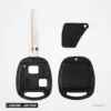 Coque de télécommande 2 boutons pour Toyota Corolla, Yaris, RAV4, lame TOY41 - coque démontée, avant, arrière et lame séparés